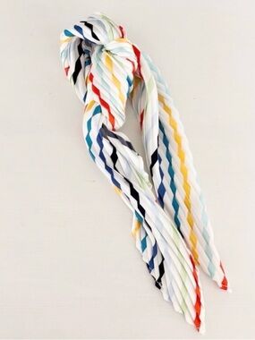 A NEW DAY Pleated Stripe Purse Scarf NWOT